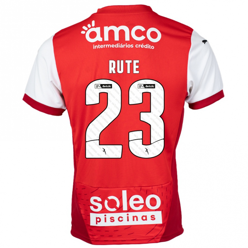 Kids Football Ana Rute #23 Red White Home Jersey 2024/25 T-Shirt Uk