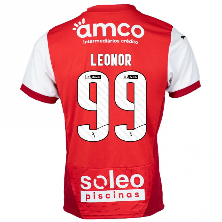 Kids Football Maria Leonor #99 Red White Home Jersey 2024/25 T-Shirt Uk