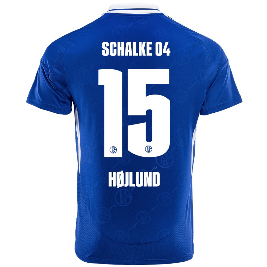 Kids Football Emil Højlund #15 Royal Blue Home Jersey 2024/25 T-Shirt Uk