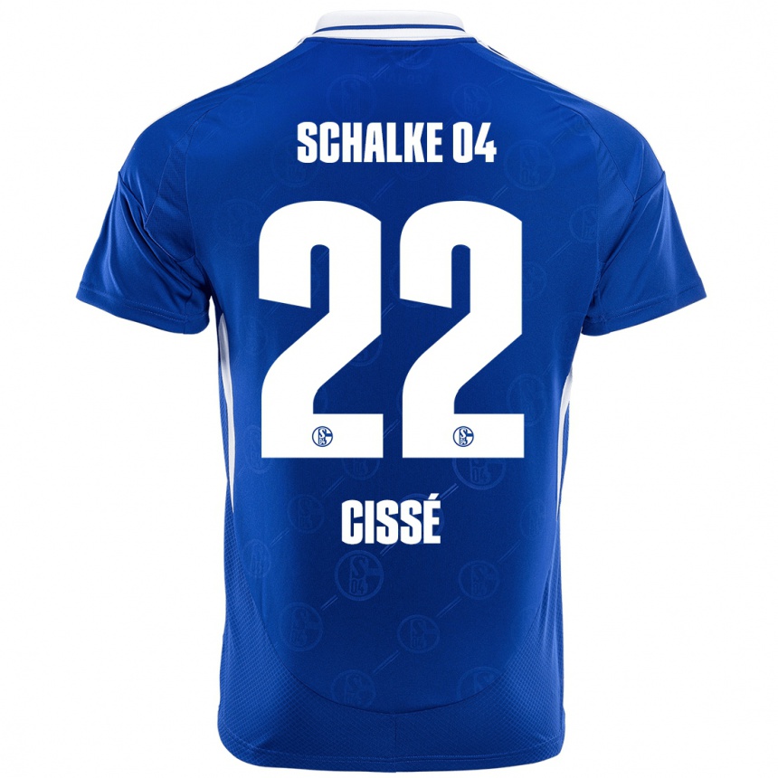 Kids Football Ibrahima Cissé #22 Royal Blue Home Jersey 2024/25 T-Shirt Uk