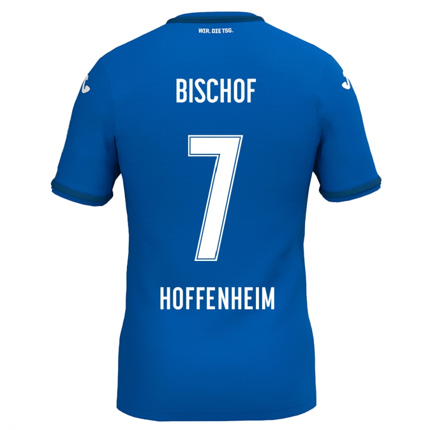 Kids Football Tom Bischof #7 Royal Blue Home Jersey 2024/25 T-Shirt Uk