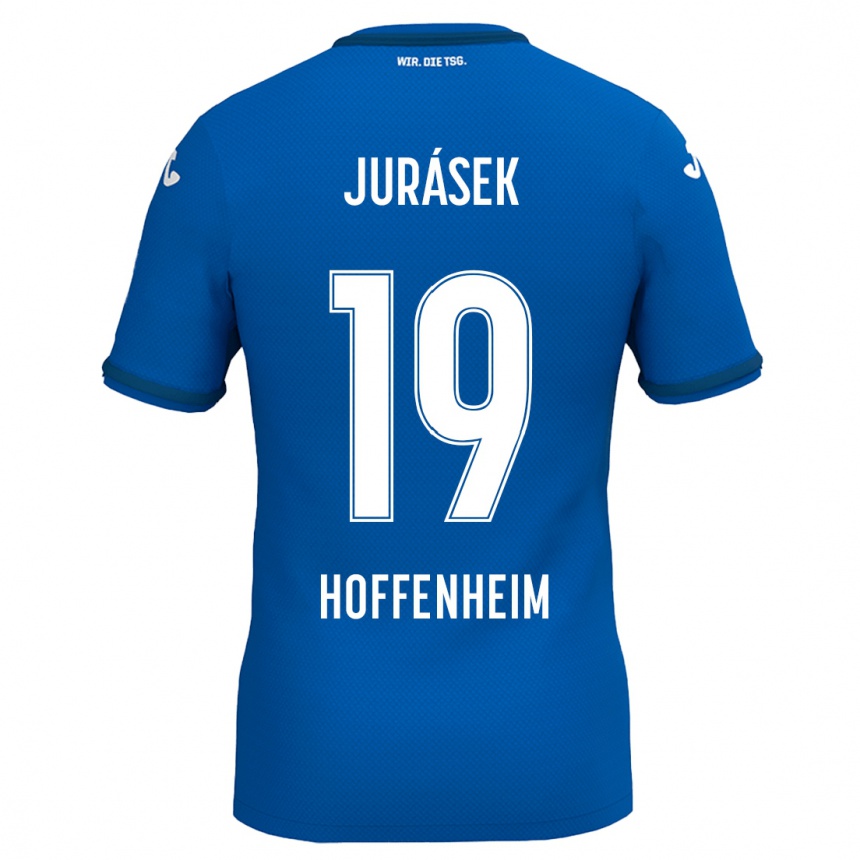 Kids Football David Jurásek #19 Royal Blue Home Jersey 2024/25 T-Shirt Uk