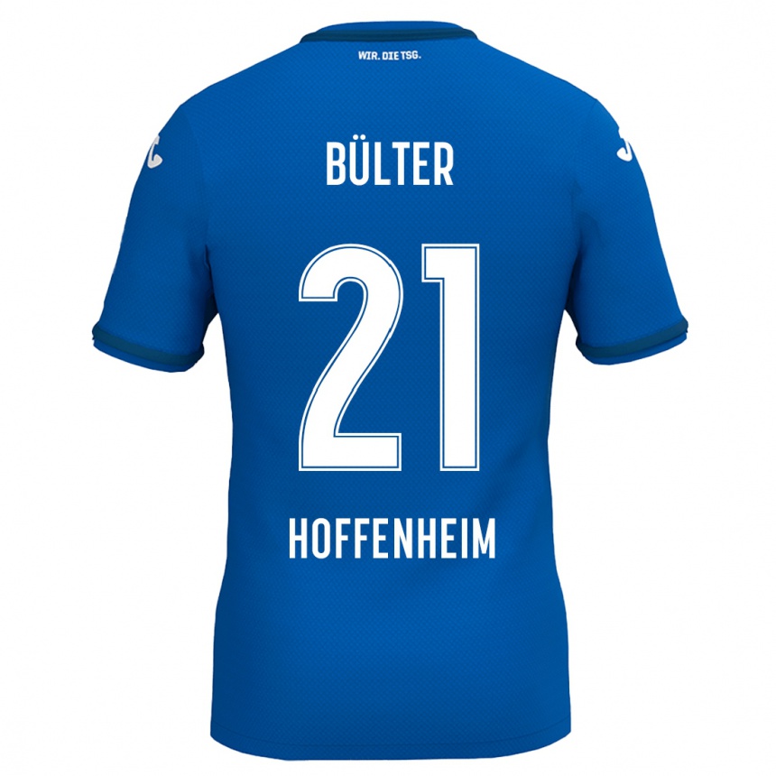 Kids Football Marius Bülter #21 Royal Blue Home Jersey 2024/25 T-Shirt Uk