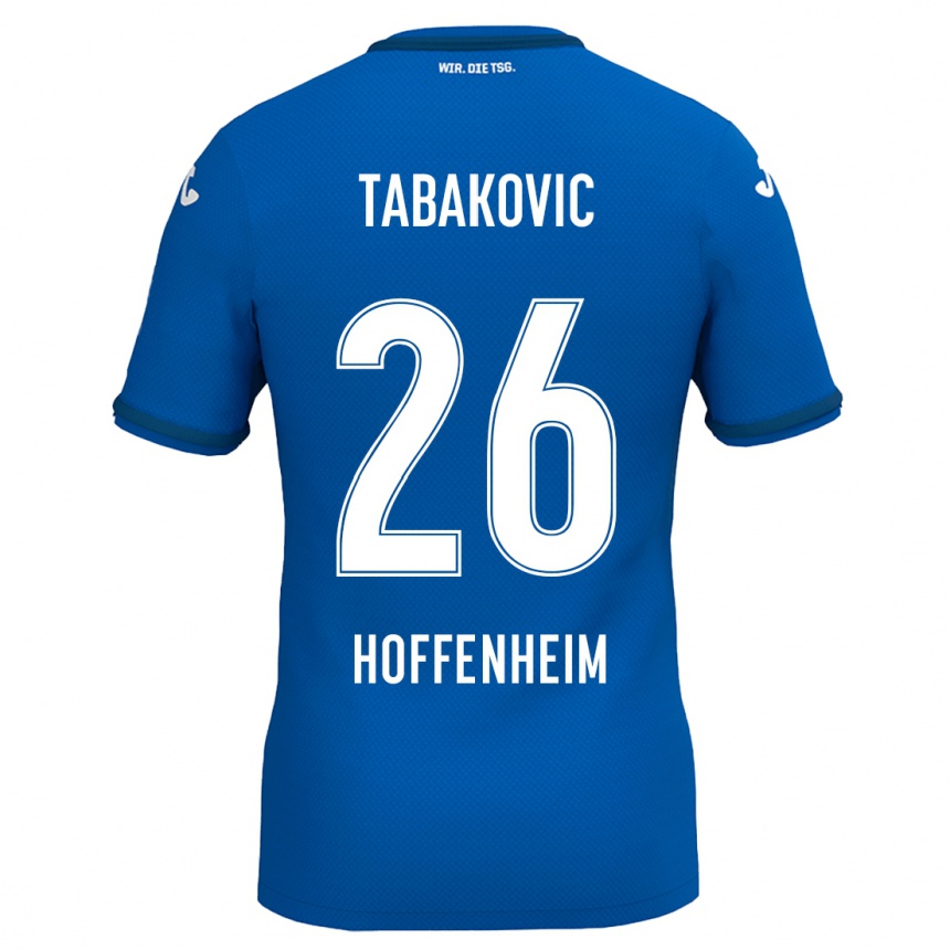 Kids Football Haris Tabakovic #26 Royal Blue Home Jersey 2024/25 T-Shirt Uk