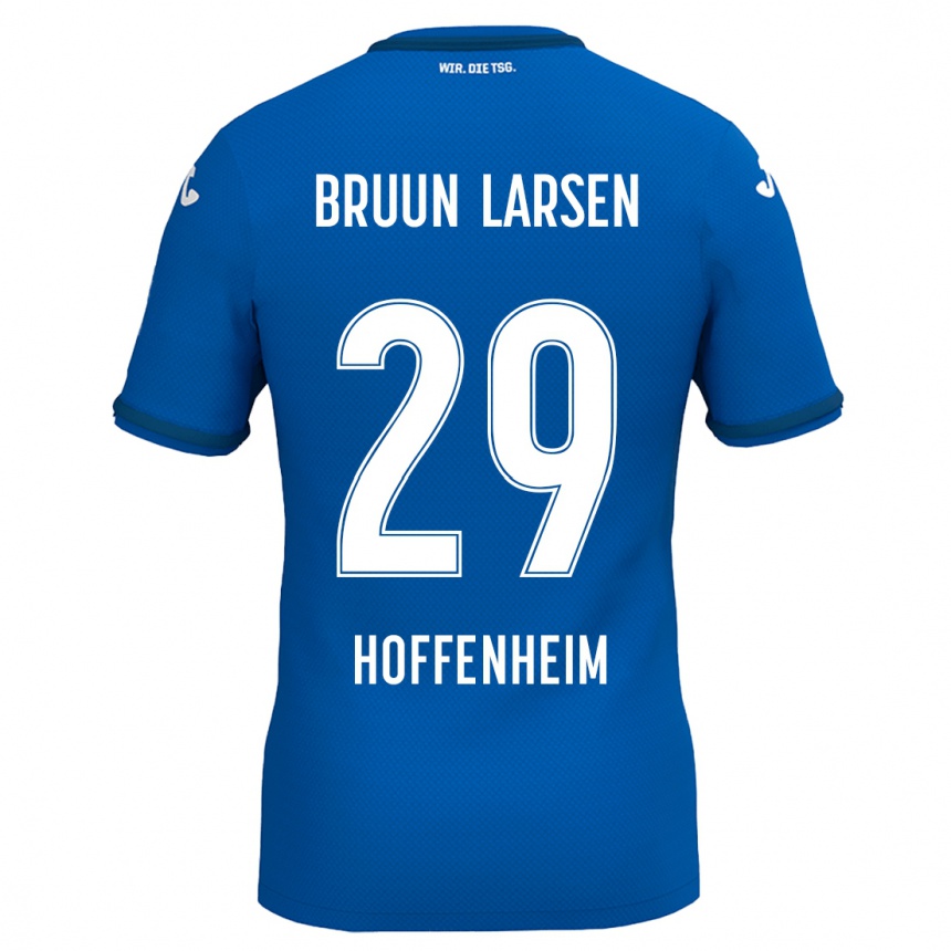 Kids Football Jacob Bruun Larsen #29 Royal Blue Home Jersey 2024/25 T-Shirt Uk