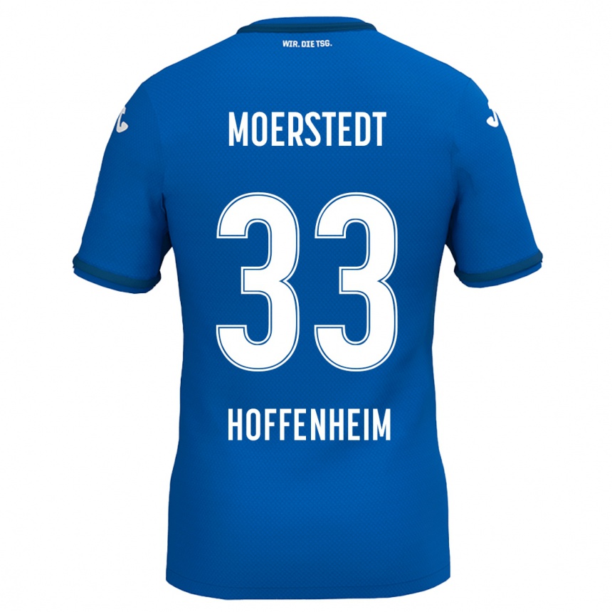 Kids Football Max Moerstedt #33 Royal Blue Home Jersey 2024/25 T-Shirt Uk