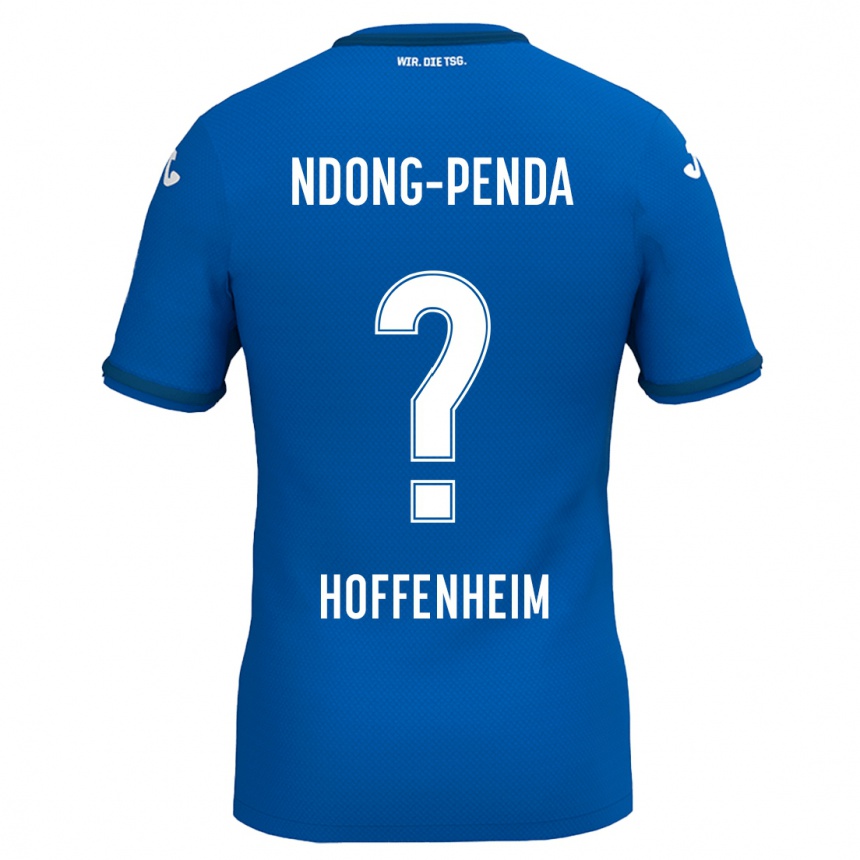 Kids Football Maxime Ndong-Penda #0 Royal Blue Home Jersey 2024/25 T-Shirt Uk