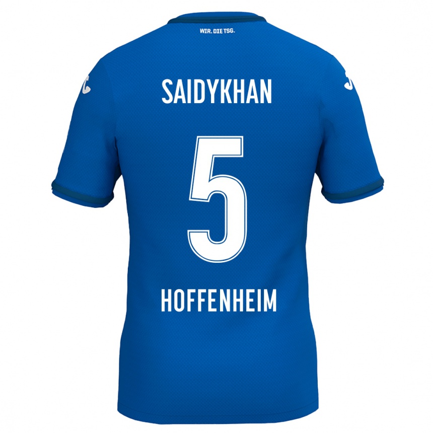 Kids Football Ibrahim Saidykhan #5 Royal Blue Home Jersey 2024/25 T-Shirt Uk