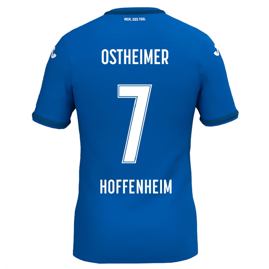 Kids Football Nevio Ostheimer #7 Royal Blue Home Jersey 2024/25 T-Shirt Uk