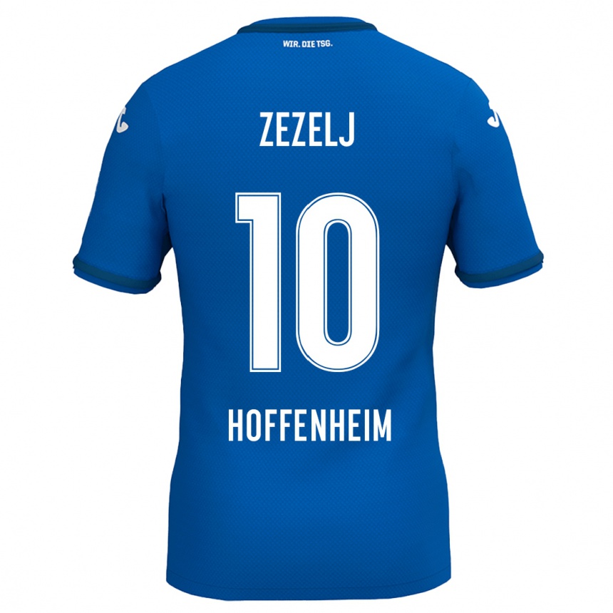 Kids Football Neno Zezelj #10 Royal Blue Home Jersey 2024/25 T-Shirt Uk