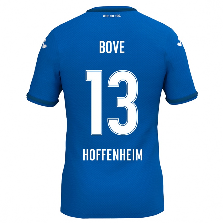 Kids Football Nevio Bove #13 Royal Blue Home Jersey 2024/25 T-Shirt Uk