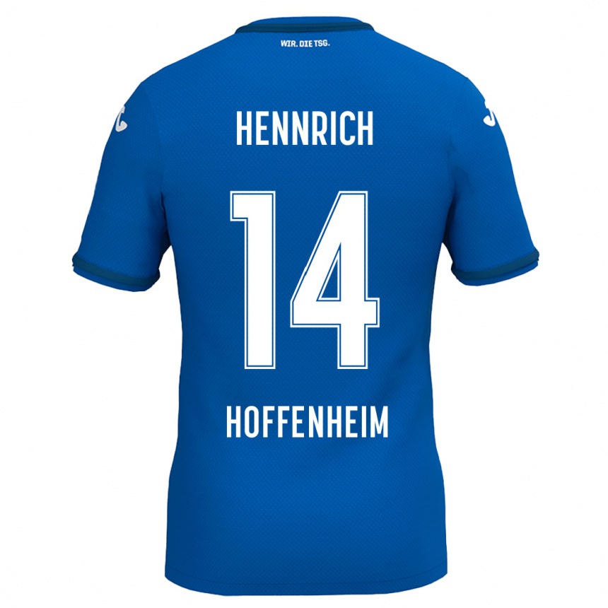 Kids Football Paul Hennrich #14 Royal Blue Home Jersey 2024/25 T-Shirt Uk