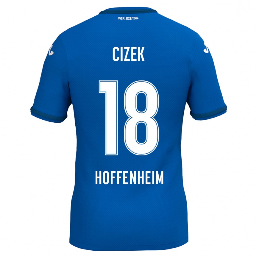 Kids Football Krystof Cizek #18 Royal Blue Home Jersey 2024/25 T-Shirt Uk