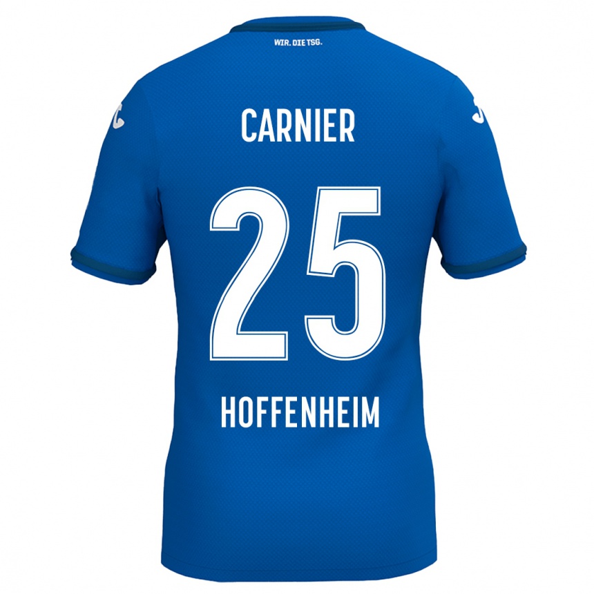 Kids Football Alekseï Carnier #25 Royal Blue Home Jersey 2024/25 T-Shirt Uk