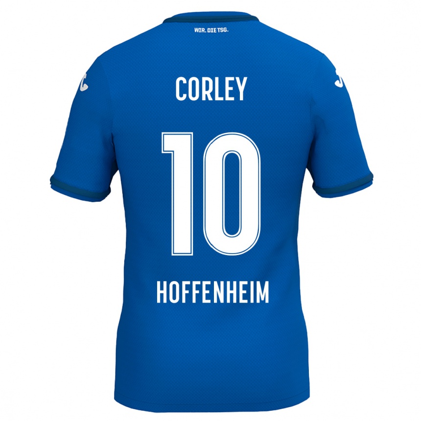 Kids Football Gia Corley #10 Royal Blue Home Jersey 2024/25 T-Shirt Uk