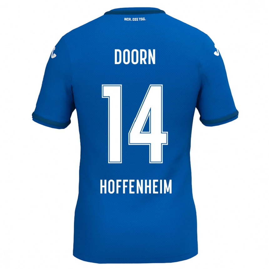 Kids Football Lisa Doorn #14 Royal Blue Home Jersey 2024/25 T-Shirt Uk