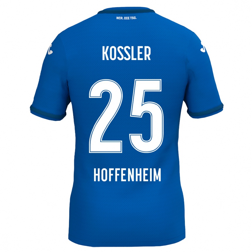 Kids Football Melissa Kössler #25 Royal Blue Home Jersey 2024/25 T-Shirt Uk