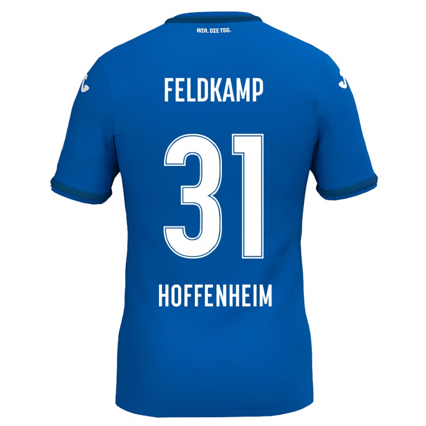 Kids Football Jana Feldkamp #31 Royal Blue Home Jersey 2024/25 T-Shirt Uk