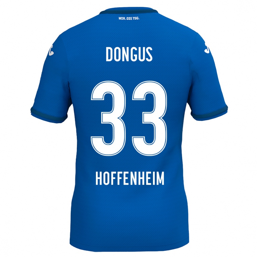 Kids Football Fabienne Dongus #33 Royal Blue Home Jersey 2024/25 T-Shirt Uk