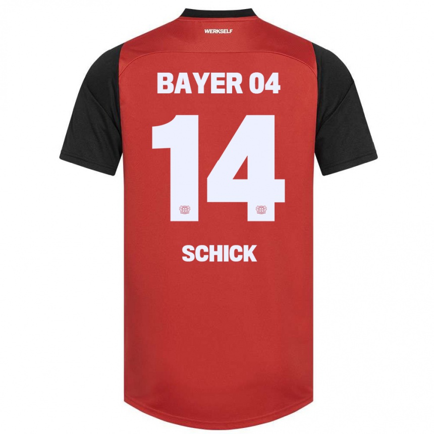 Kids Football Patrik Schick #14 Red Black Home Jersey 2024/25 T-Shirt Uk