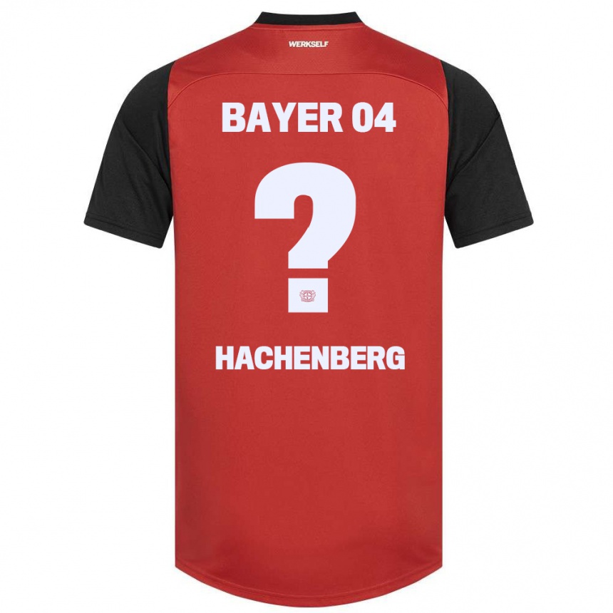 Kids Football Merlin Hachenberg #0 Red Black Home Jersey 2024/25 T-Shirt Uk