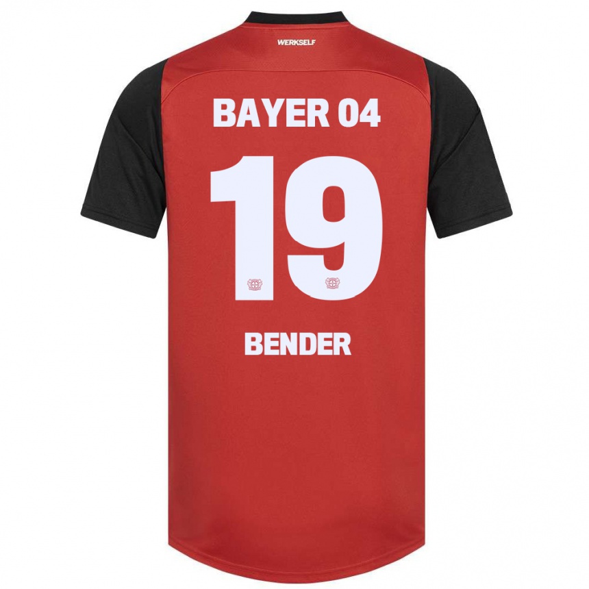 Kids Football Loreen Bender #19 Red Black Home Jersey 2024/25 T-Shirt Uk