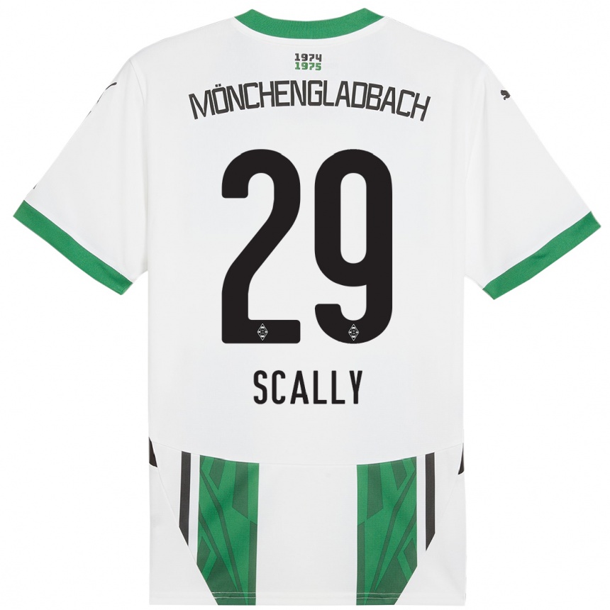 Kids Football Joe Scally #29 White Green Home Jersey 2024/25 T-Shirt Uk