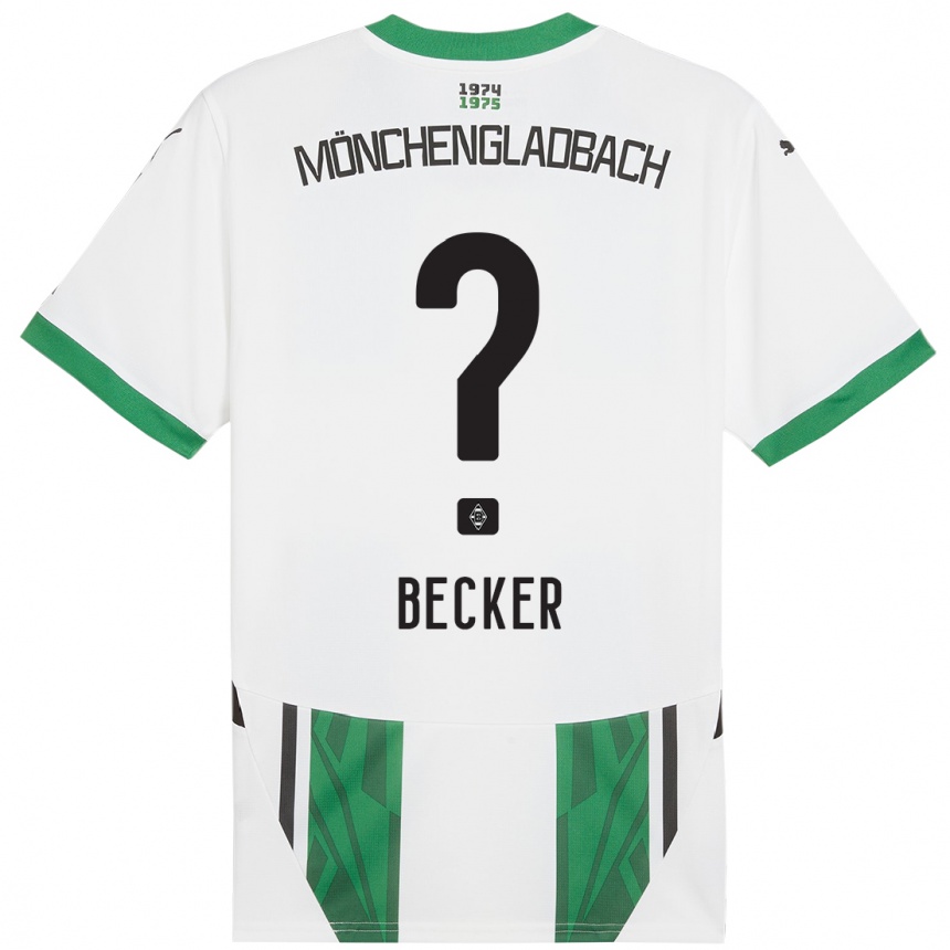 Kids Football Benjamin Becker #0 White Green Home Jersey 2024/25 T-Shirt Uk