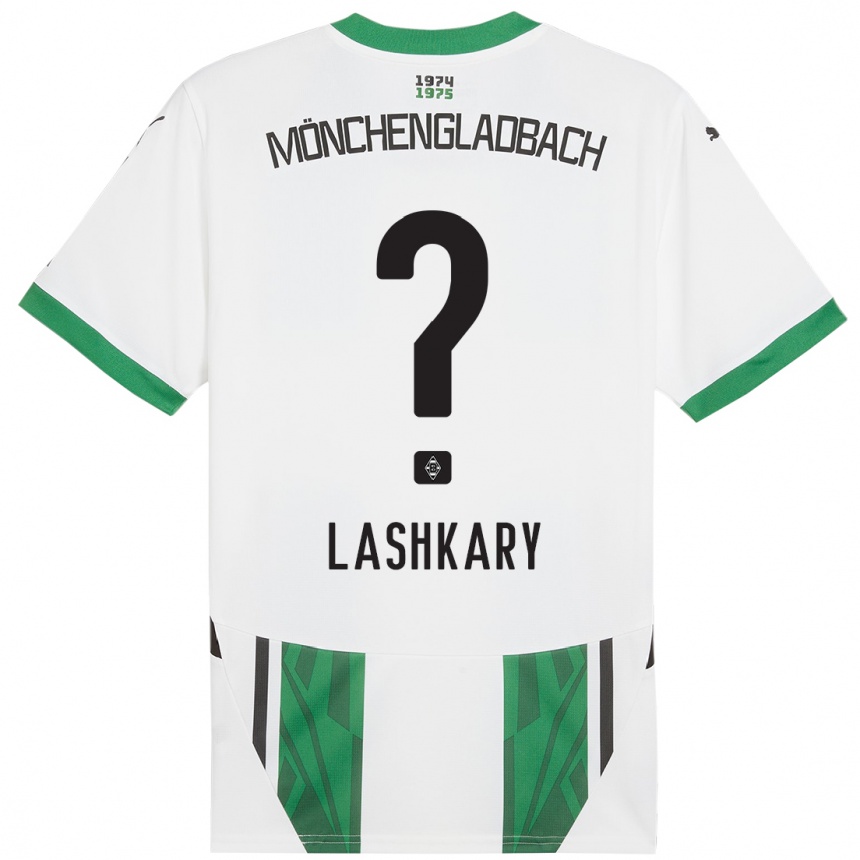 Kids Football Roman Lashkary #0 White Green Home Jersey 2024/25 T-Shirt Uk