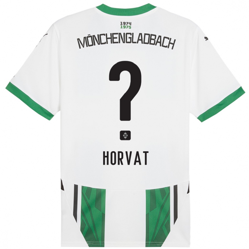 Kids Football Niko Horvat #0 White Green Home Jersey 2024/25 T-Shirt Uk