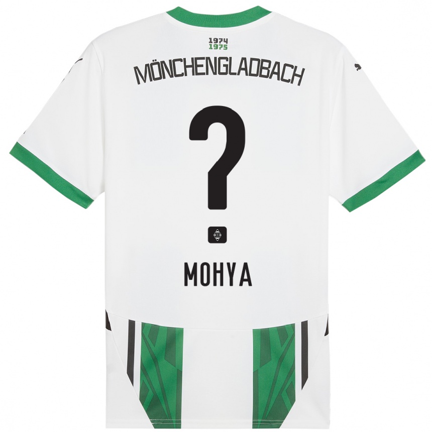 Kids Football Wael Mohya #0 White Green Home Jersey 2024/25 T-Shirt Uk