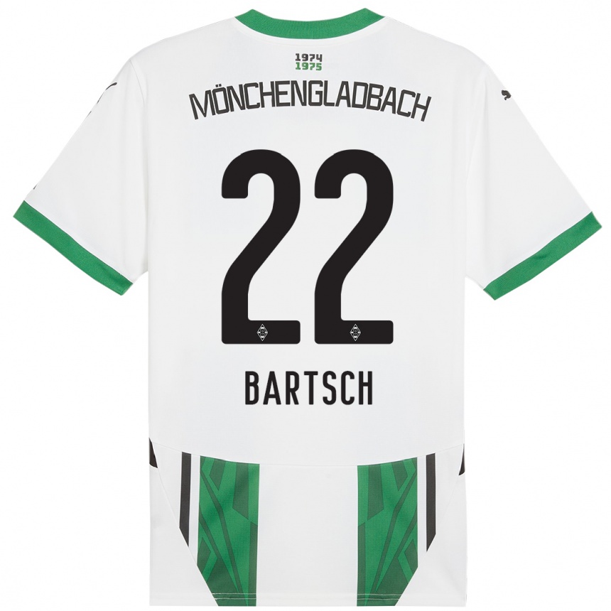 Kids Football Kristina Bartsch #22 White Green Home Jersey 2024/25 T-Shirt Uk