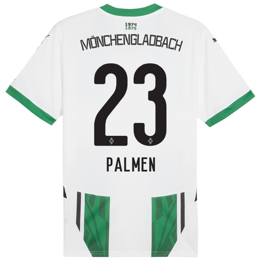 Kids Football Luisa Palmen #23 White Green Home Jersey 2024/25 T-Shirt Uk