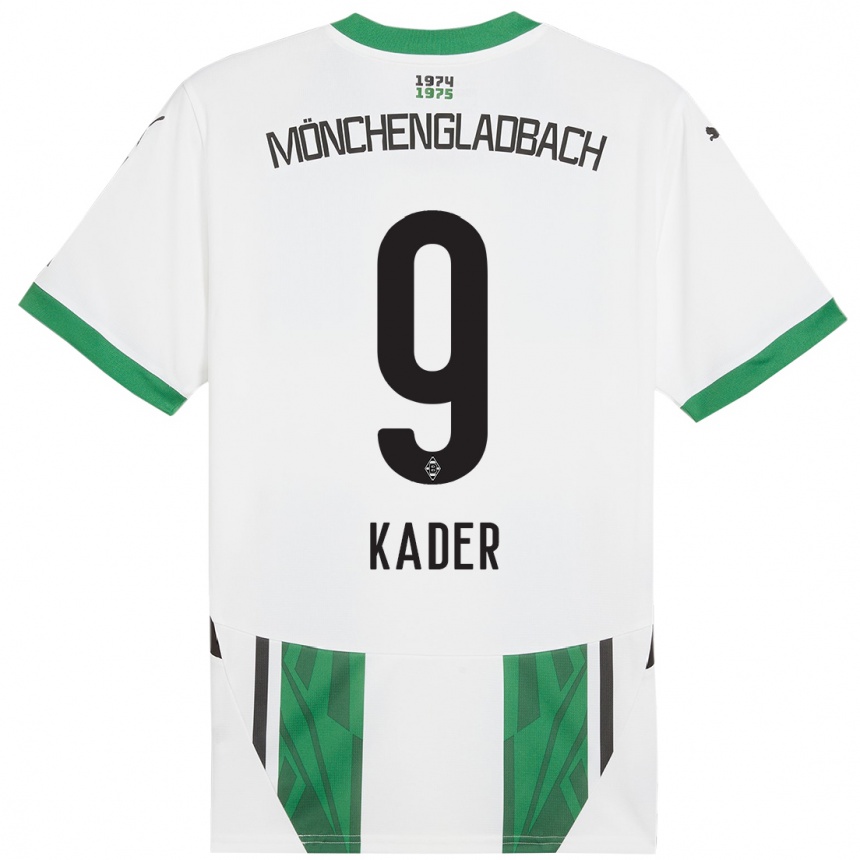 Kids Football Cagatay Kader #9 White Green Home Jersey 2024/25 T-Shirt Uk