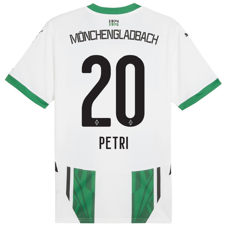 Kids Football Paula Petri #20 White Green Home Jersey 2024/25 T-Shirt Uk