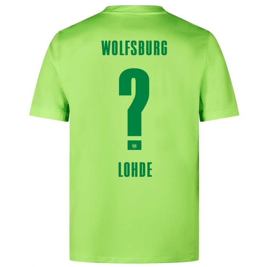 Kids Football Sven Lohde #0 Fluorescent Green Home Jersey 2024/25 T-Shirt Uk