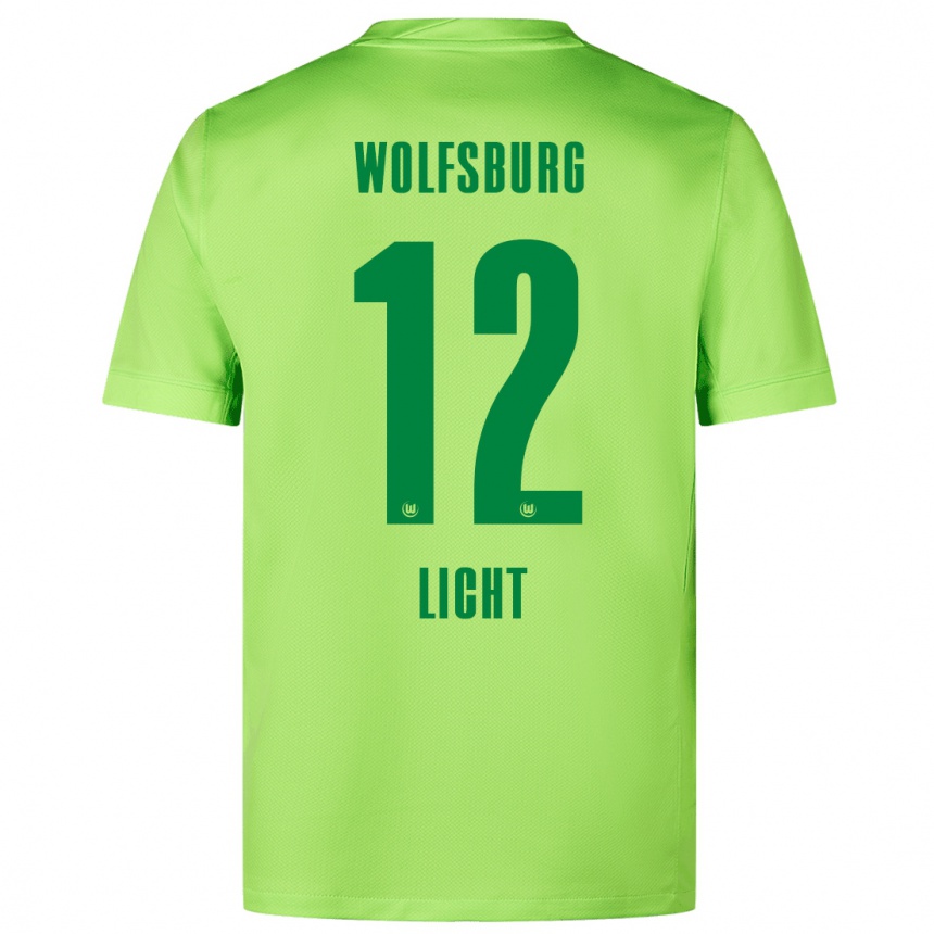 Kids Football Philipp Licht #12 Fluorescent Green Home Jersey 2024/25 T-Shirt Uk