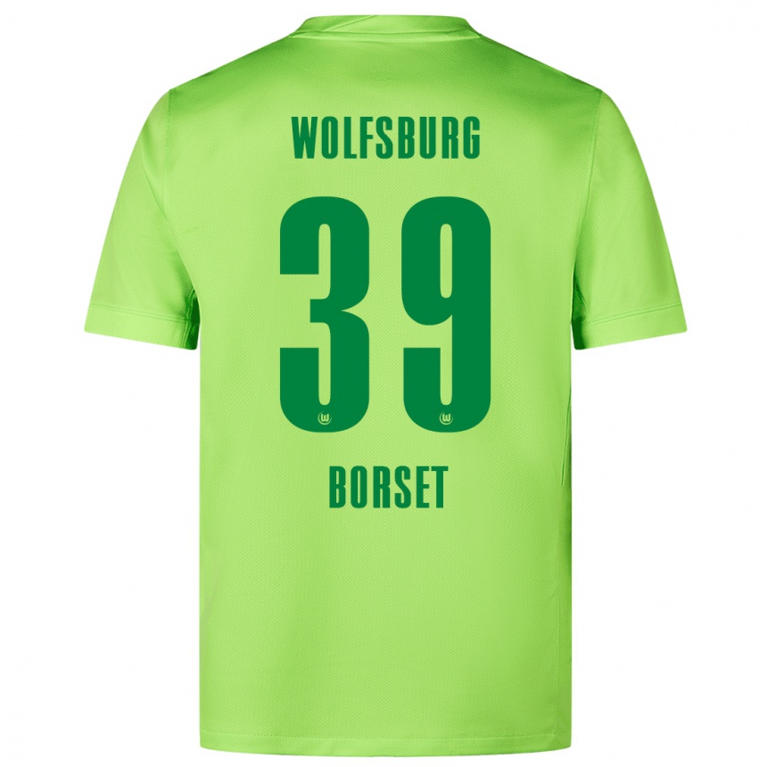 Kids Football Anders Rønne Børset #39 Fluorescent Green Home Jersey 2024/25 T-Shirt Uk