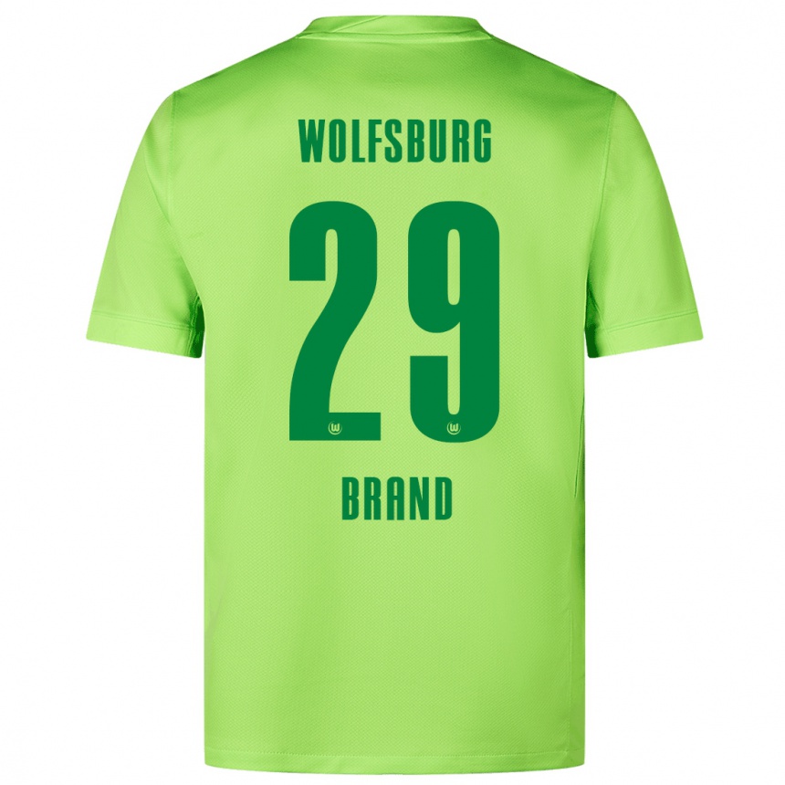 Kids Football Jule Brand #29 Fluorescent Green Home Jersey 2024/25 T-Shirt Uk