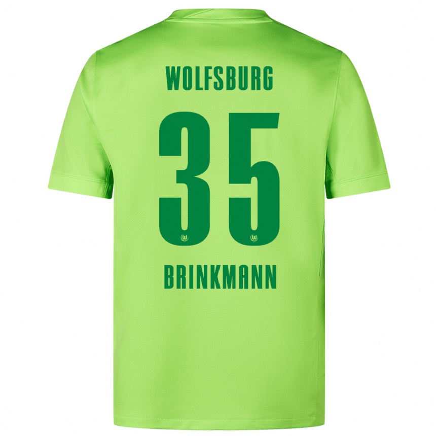 Kids Football Karla Brinkmann #35 Fluorescent Green Home Jersey 2024/25 T-Shirt Uk