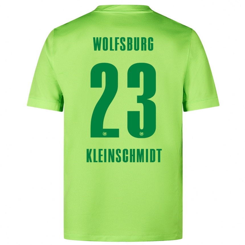 Kids Football Max Kleinschmidt #23 Fluorescent Green Home Jersey 2024/25 T-Shirt Uk