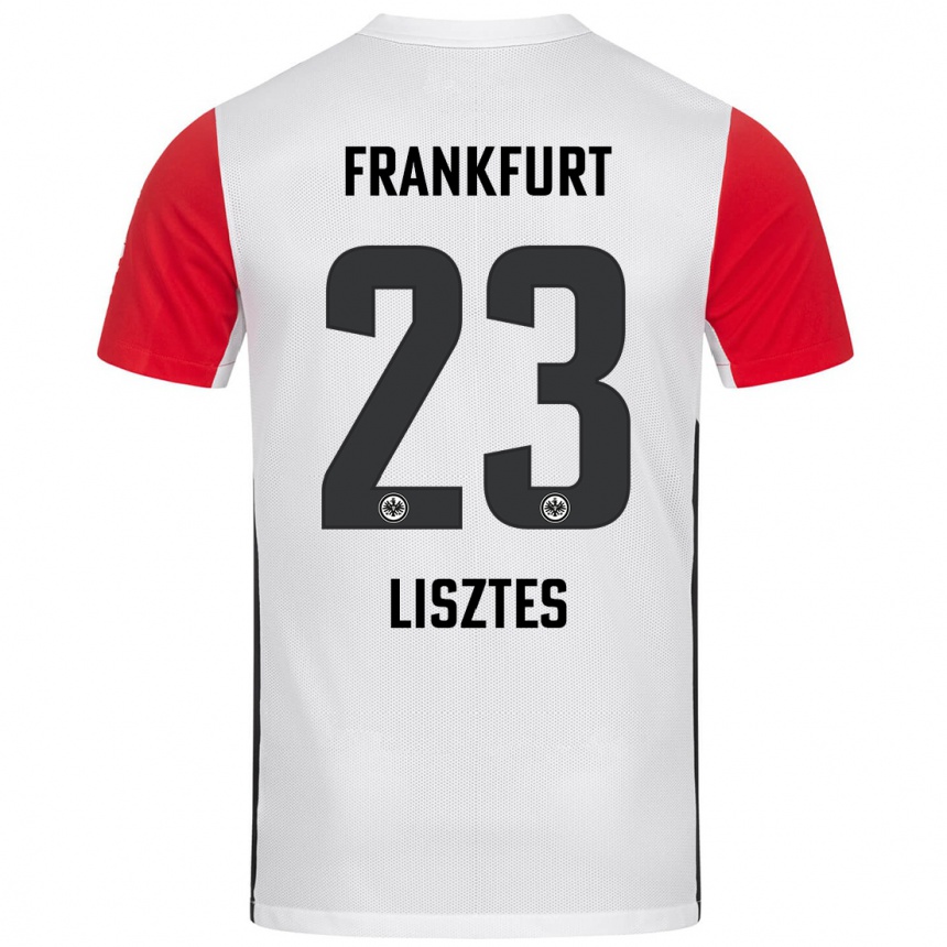 Kids Football Krisztián Lisztes #23 White Red Home Jersey 2024/25 T-Shirt Uk