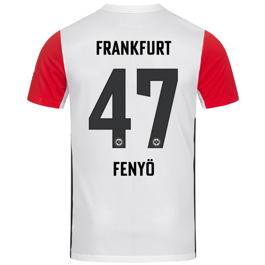 Kids Football Noah Fenyö #47 White Red Home Jersey 2024/25 T-Shirt Uk