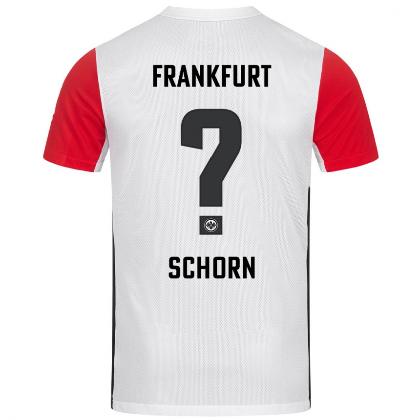 Kids Football Moritz Schorn #0 White Red Home Jersey 2024/25 T-Shirt Uk