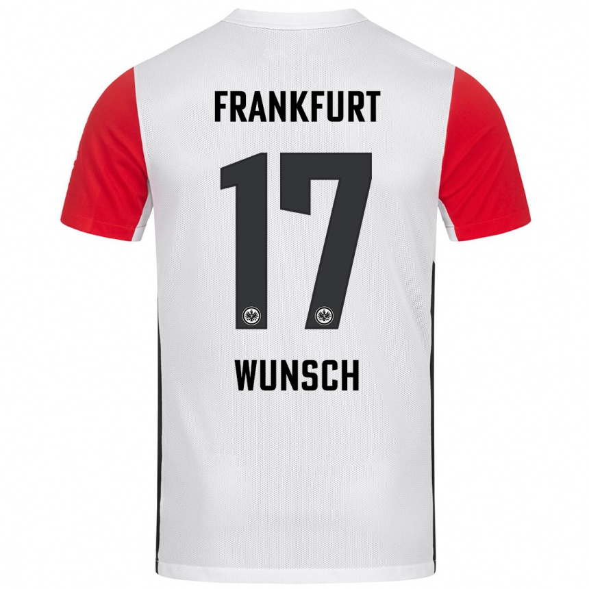 Kids Football Paul Wünsch #17 White Red Home Jersey 2024/25 T-Shirt Uk