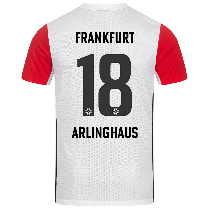 Kids Football Max Arlinghaus #18 White Red Home Jersey 2024/25 T-Shirt Uk