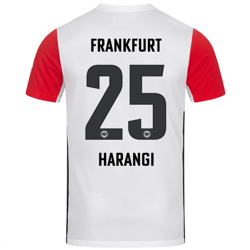 Kids Football Aiden Harangi #25 White Red Home Jersey 2024/25 T-Shirt Uk