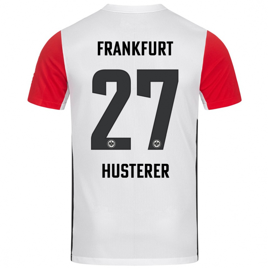 Kids Football Lean Husterer #27 White Red Home Jersey 2024/25 T-Shirt Uk