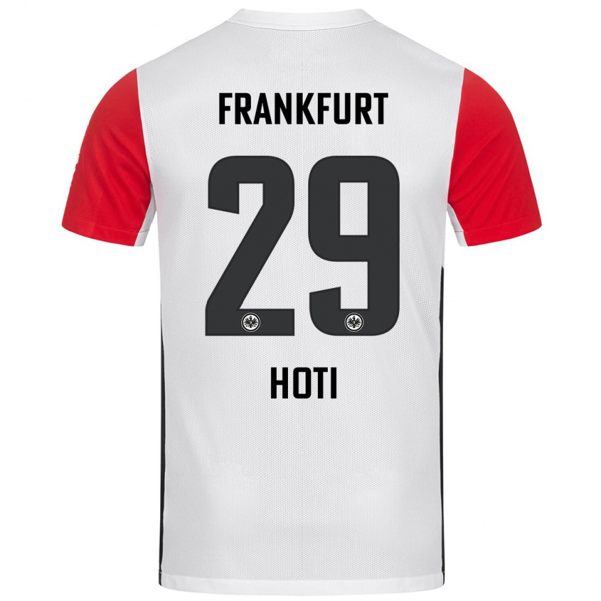 Kids Football Leart Hoti #29 White Red Home Jersey 2024/25 T-Shirt Uk