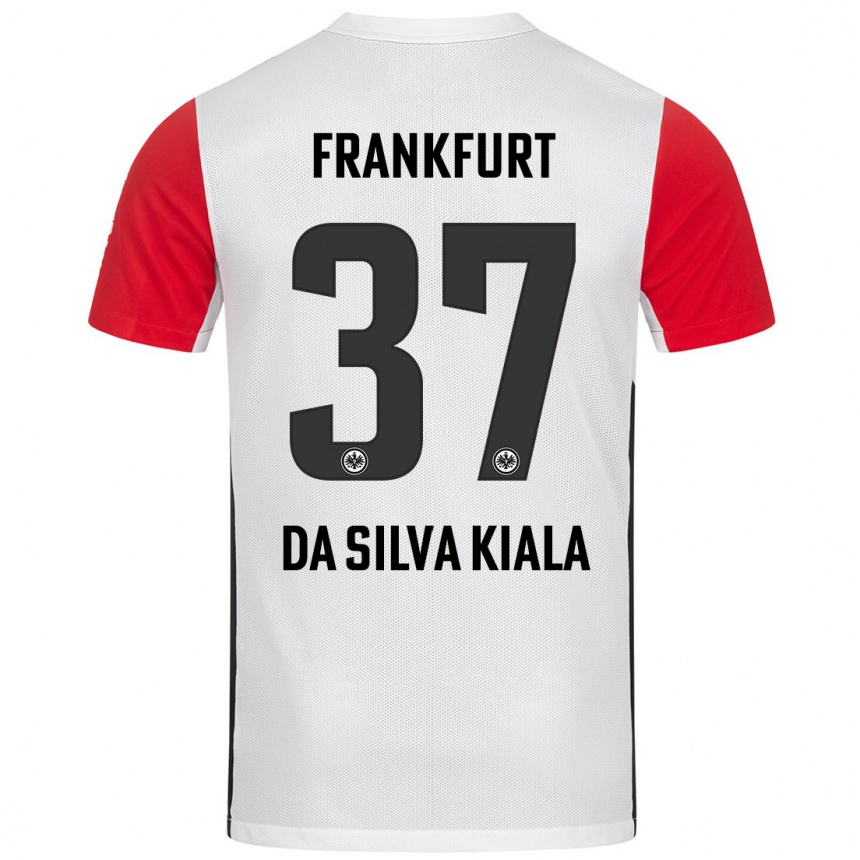 Kids Football Joel Da Silva Kiala #37 White Red Home Jersey 2024/25 T-Shirt Uk